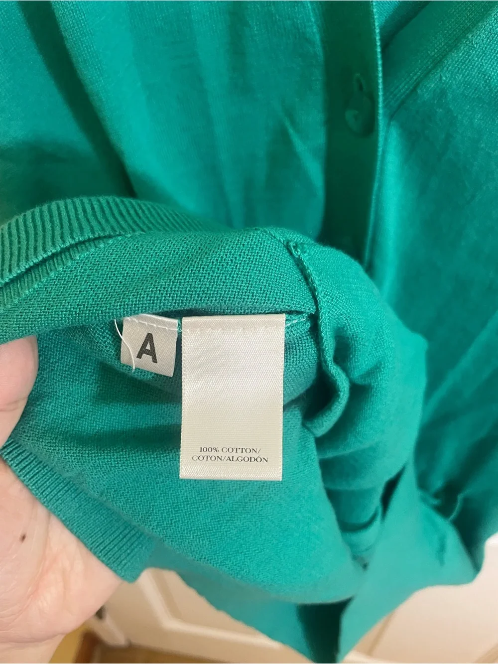 Ann Taylor Teal Button Front V-Neck Cardigan